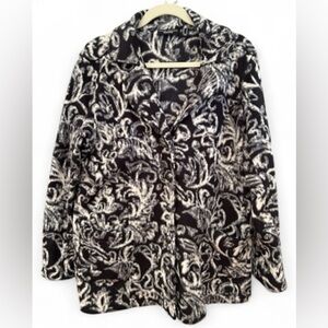 Like New Black Fleece Button Front, Size Large